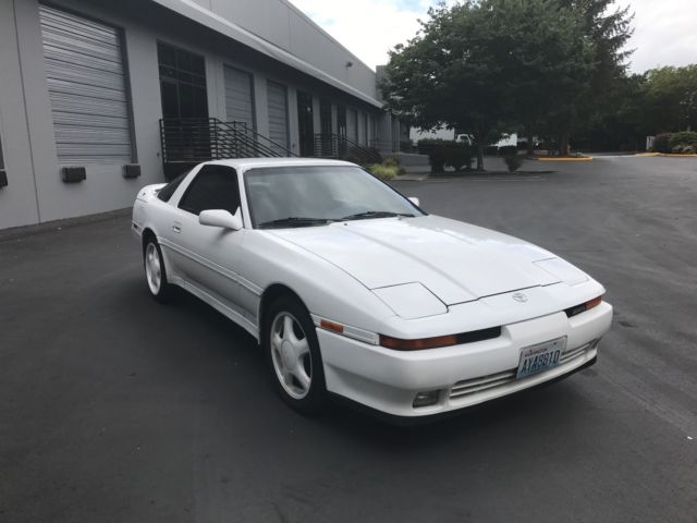 1992 toyota supra turbo, targa, built auto, upgraded, hks, white on blue 181k