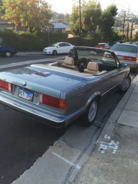 1989 bmw 3-series convertible blue rwd manual i