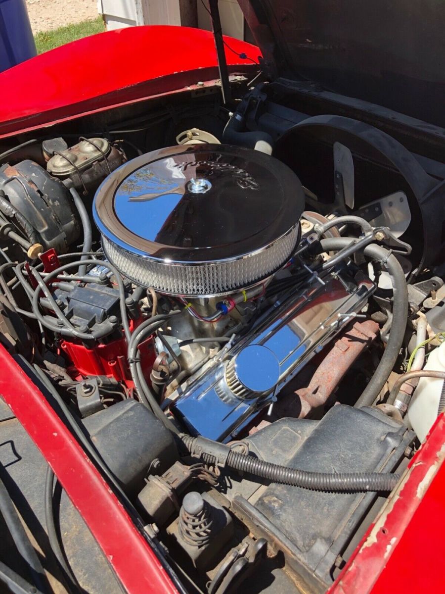 1977 chevrolet corvette coupe red with red interior
