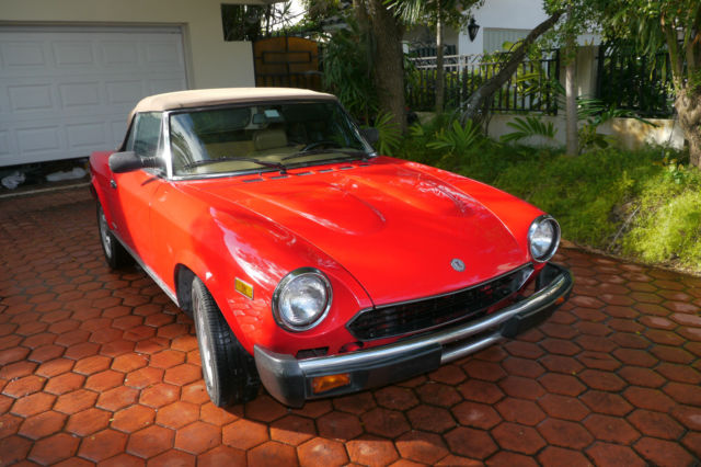 1983 fiat pinaferina vintage red spider 124 ds0
