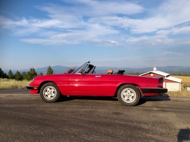 1990 alfa romeo spider convertible red rwd manual veloce