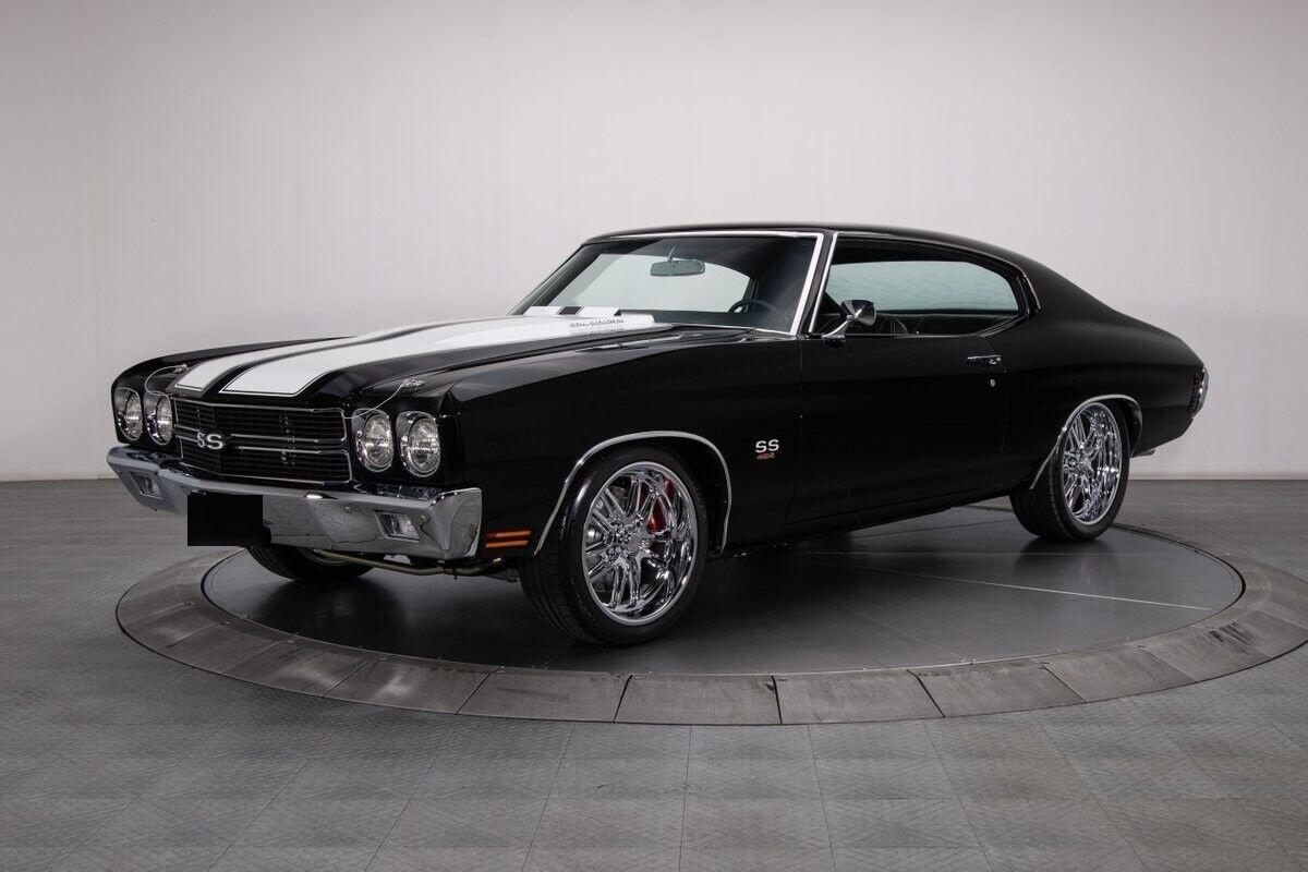 1970 chevrolet chevelle tuxedo black hardtop ls3 v8 bolt restomod chevelle