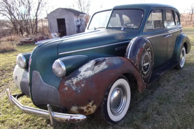 1939 buick special 40 base 4 door duel side mounts straight eight 8
