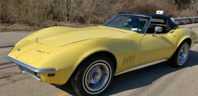 1969 chevrolet corvette convertible matching numbers 350 4 speed daytona yellow