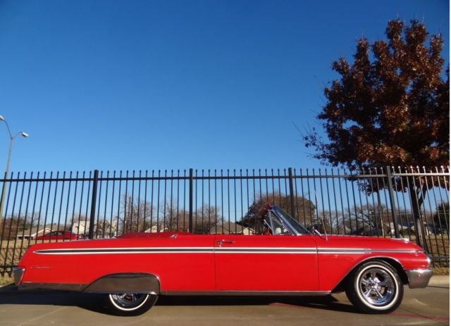 1962 ford galaxie 500 sunliner convertible red