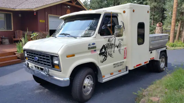 rare! 1986 ford e-350 dually toter 5th wheel 60k miles no reserve! sleeper! nr