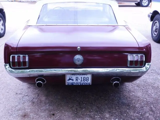 gt convertible a code 289 4bbl v-8 4 speed 51000 original miles burgundy+ cream
