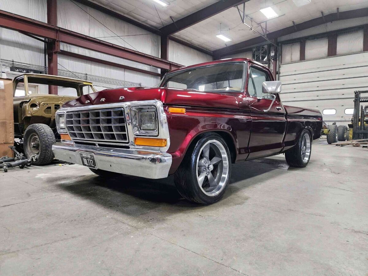 1978 ford f100 red custom