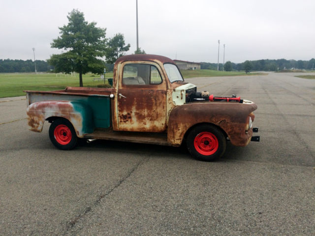 1952 ford f1 short bed pick up truck hot rod rat rod v8 great truck