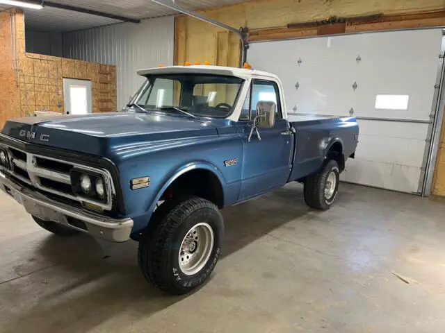 1972 gmc sierra pickup blue 4wd manual grande rare find