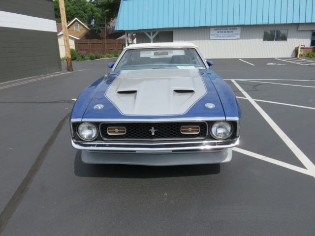 "sharp rust free 1971 mustang mach 1 convertible clone ram air 351c fmx 9 inch"
