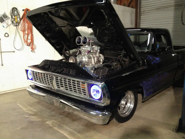 1969 ford f-100 pro-street,supercharged,chopped,lowered,street legal