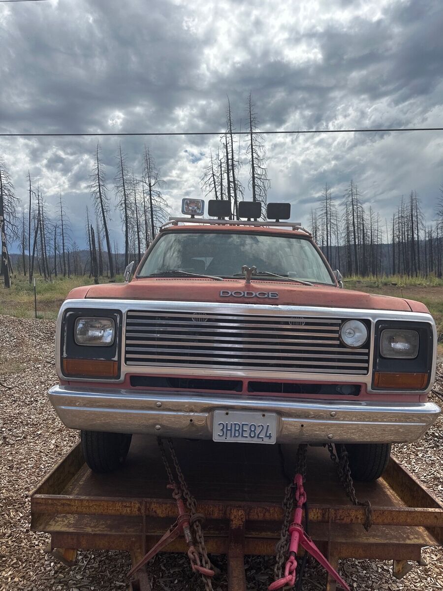 1982 dodge ramcharger suv orange 4wd automatic aw-100