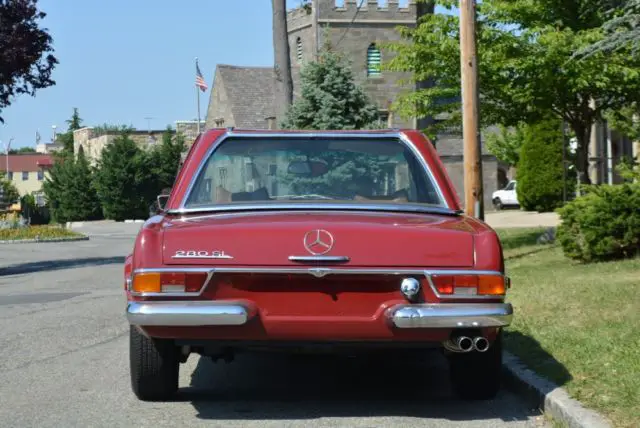 1969 mercedes-benz 280sl 0 burgundy