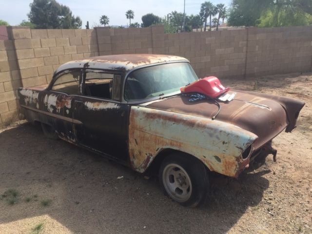1955 chevy belair 2 door car with clean az title ready for restore