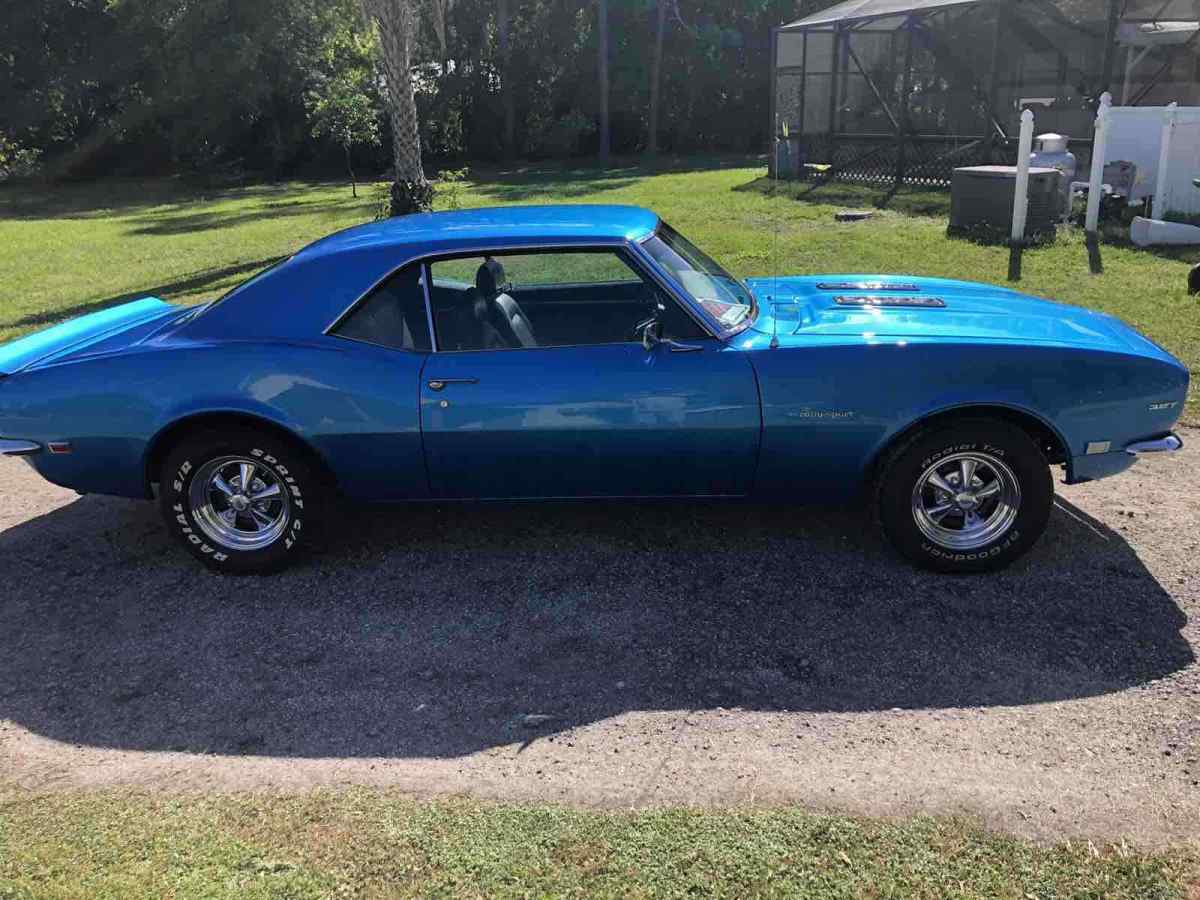 1968 chevrolet camaro coupe blue rwd manual rs/ss