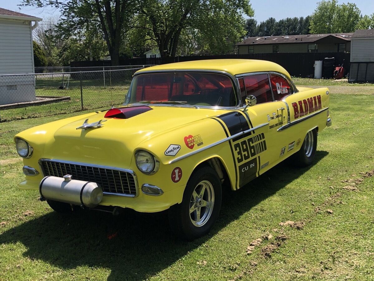1955 chevrolet bel air coupe yellow belair