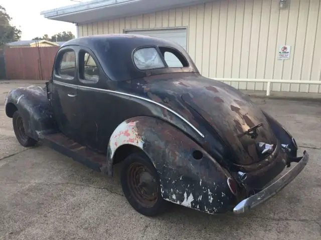 1938 ford deluxe coupe, barn find type project for street rod hot rod or rat rod
