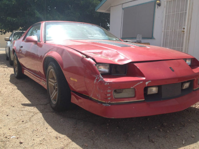 1987 iroc z 28 chevrolet camaro 5.0 fuel injected red 3rd generation