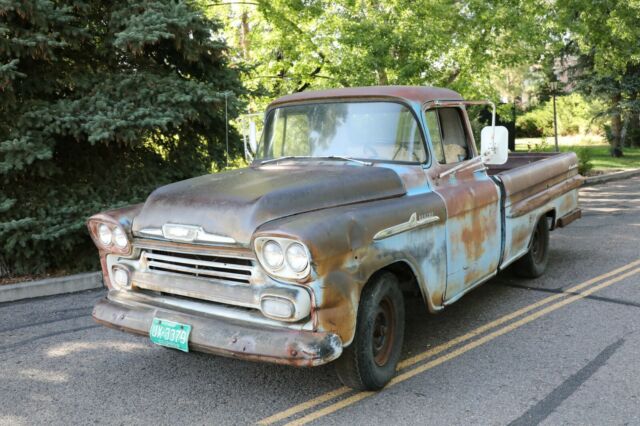1958 chevrolet apache 32 long bed pickup