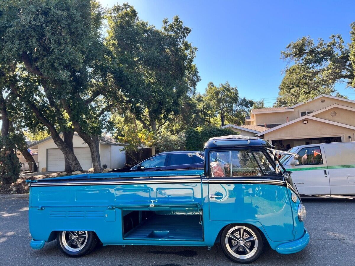 1965 volkswagen transporter blue rwd manual deluxe single cab
