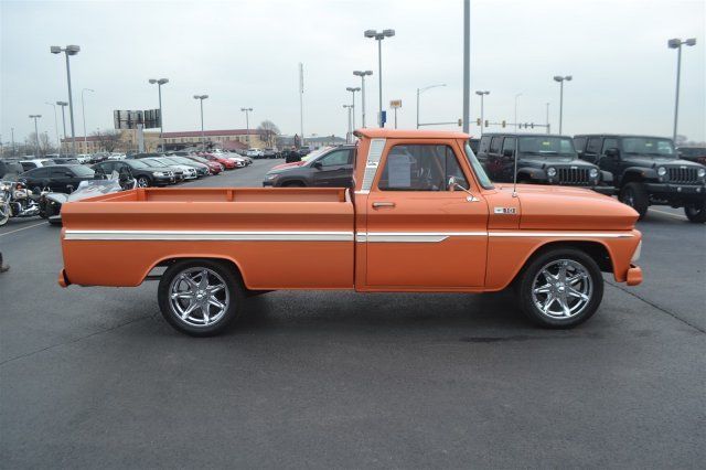 1965 pickup truck used manual orange chevy c 10 black peach white cream truck