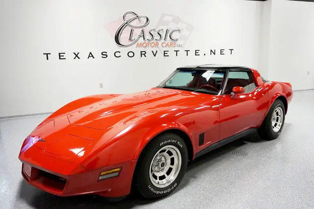 1981 red on red chevy corvette, excellent condition, classic, rare, clean title!