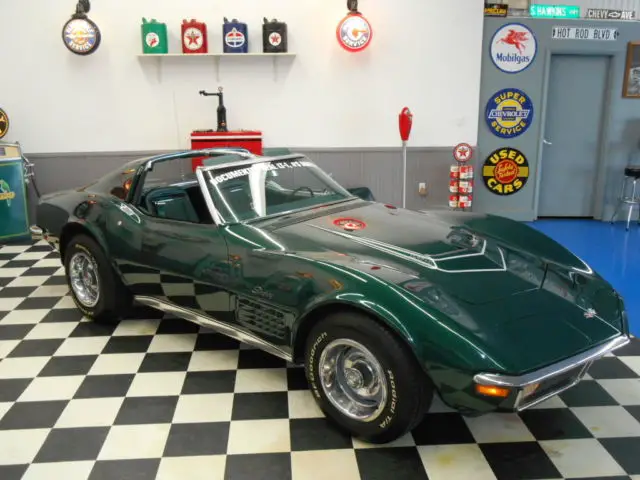 1971 chevrolet corvette lt-1 coupe 4-speed brands hatch green on dark green