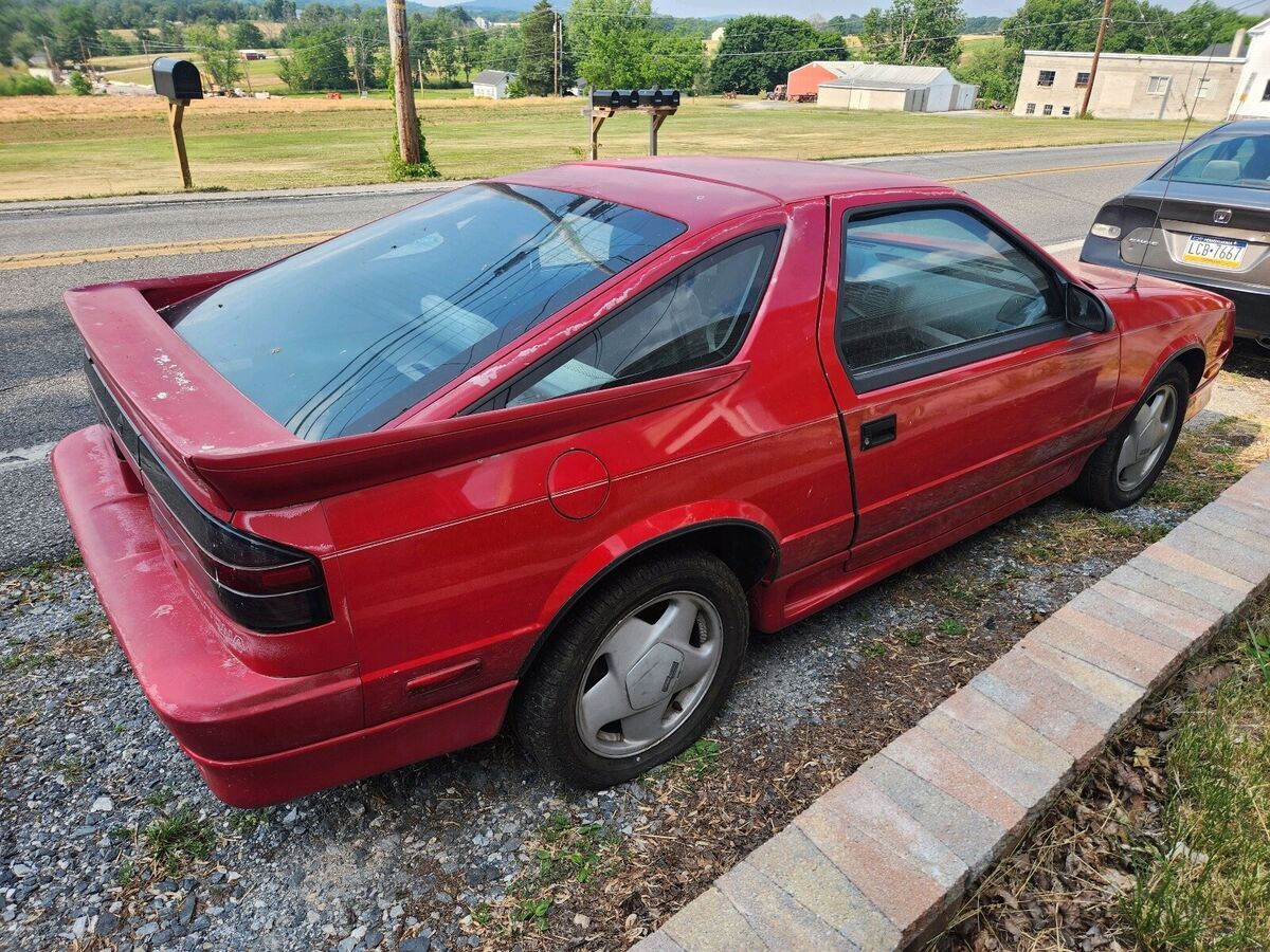 1991 dodge daytona hatchback red fwd automatic shelby