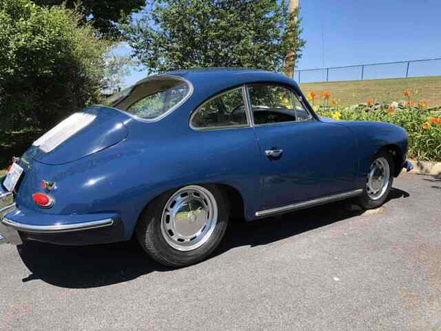 1965 porsche 356 1.6 blue rwd manual