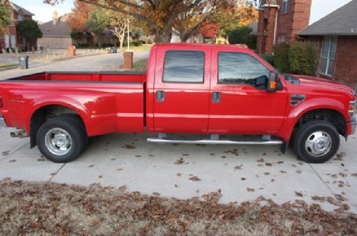 obo 2008 ford f350 4x4 dually lariat crew cab diesel w/ low miles in fort worth, tx