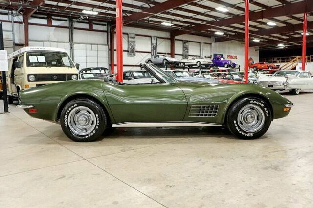 1970 chevrolet corvette stingray 18465 miles donnybrooke green convertible 350ci