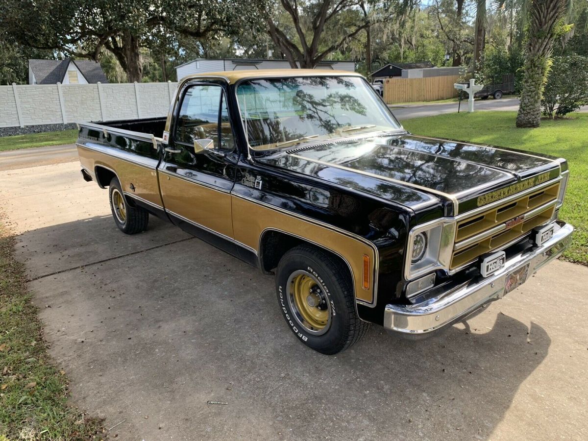 1975 gmc sierra classic pickup black rwd automatic gentleman jim