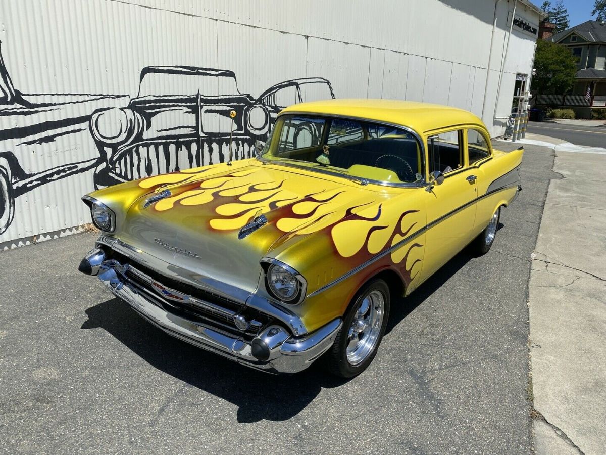 1957 chevrolet 210 2731 miles yellow sedan