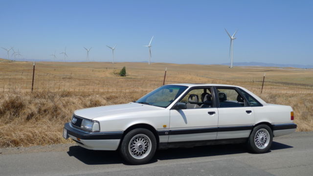 1991 audi 200 20v pearl white sedan