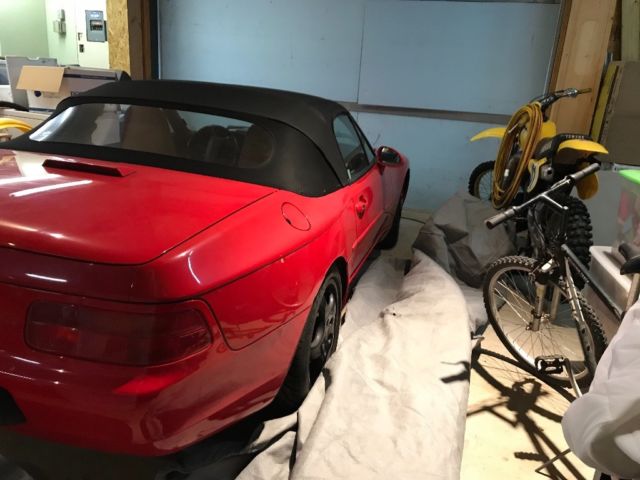 1993 porsche 968 red cabriolet