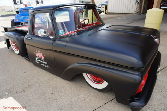 1963 ford f100 street rod frame-off build supercharged tremec 5sp video hot rod