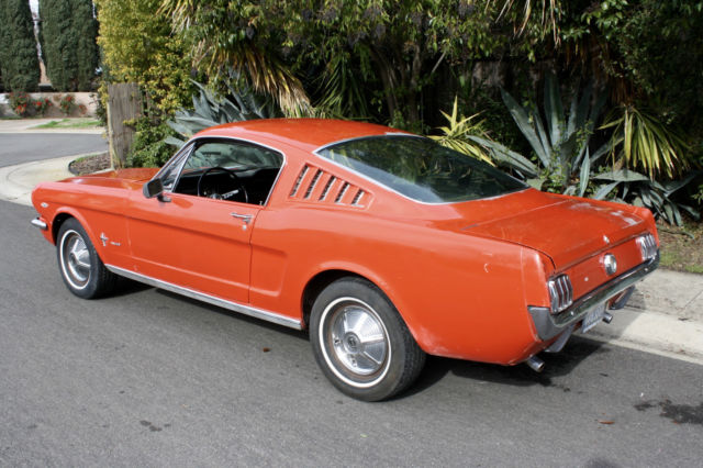 1965 ford mustang fastback, 2+2, c code, san jose car