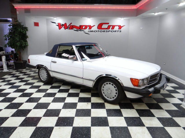 mercedes 560sl roadster factory hardtop low miles rare color combination!