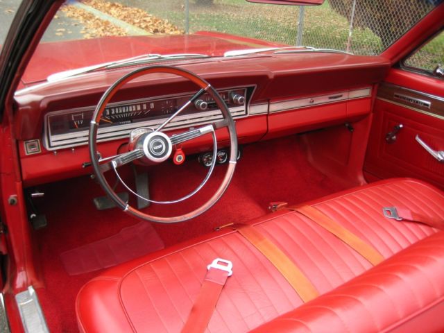 1966 ford fairlane 500 xl convertible red/red