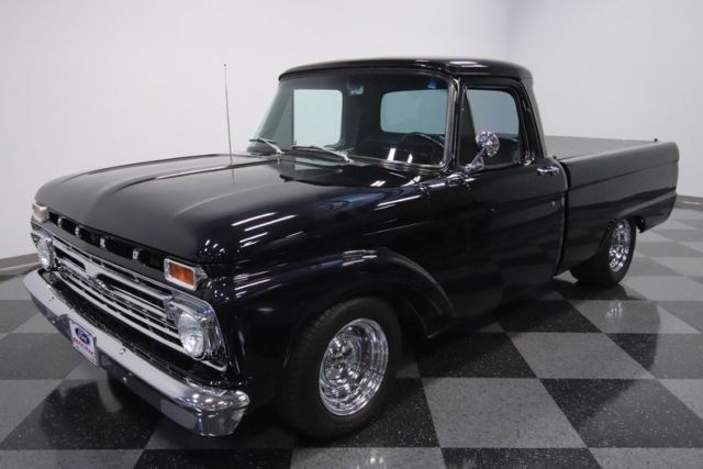 1965 ford f-100 4484 miles black pickup truck 390 v8 3 speed automatic