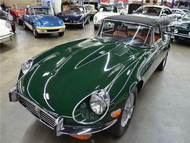 1972 jaguar e-type v12 series iii roadster 7464 miles british racing green conve
