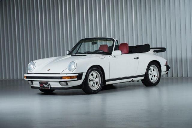 1988 porsche 911 carrera convertible rare white/red g50 69k original no reserve!