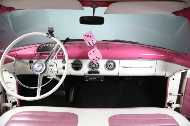 *1955 ford fairlane crown victoria coupe* magenta & white