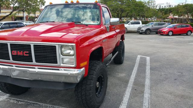 1987 gmc k3500 4x4, lifted, v8, ac, alpine touchscreen nav, jl audio