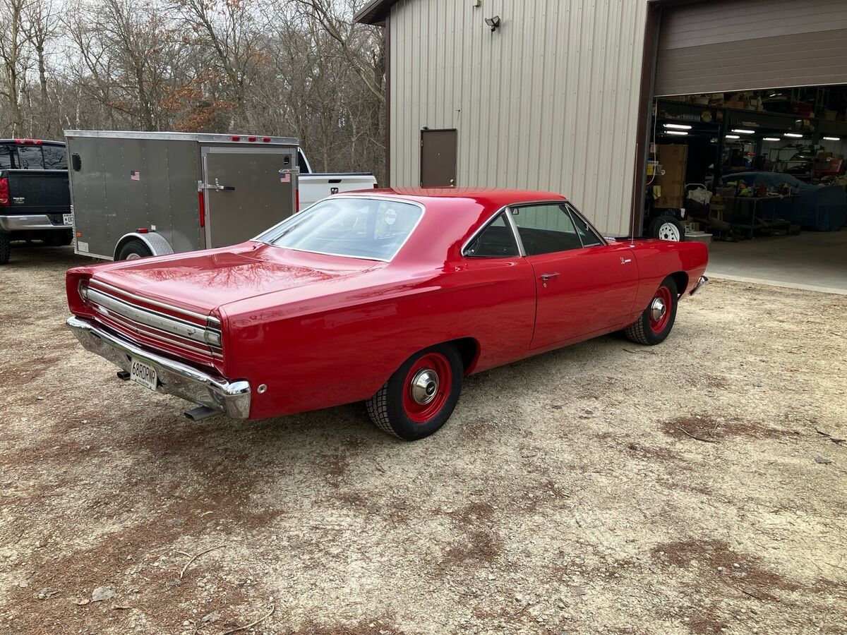 1968 plymouth road runner red rwd manual 383 4 speed