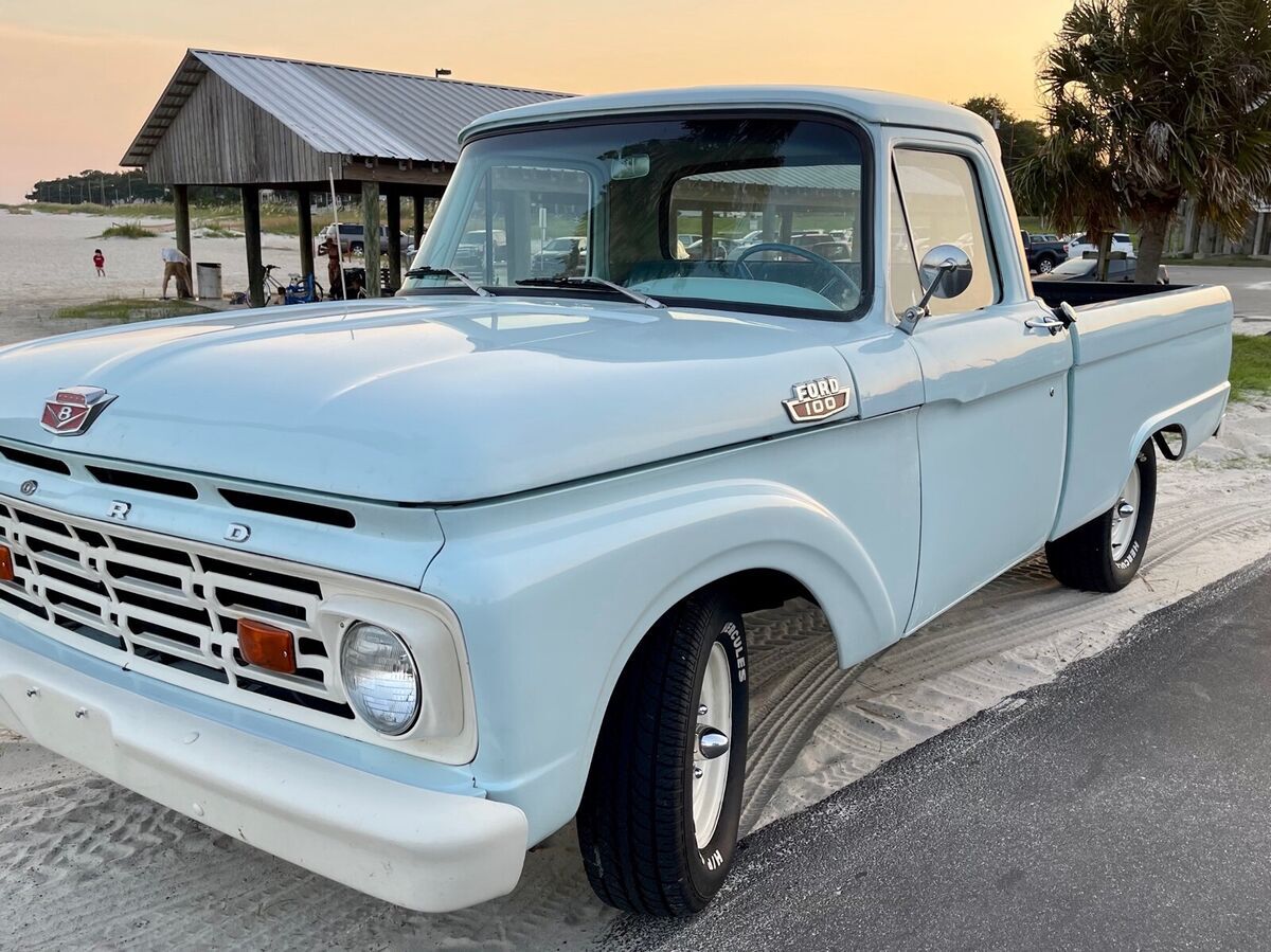1964 ford f100 pickup blue rwd manual
