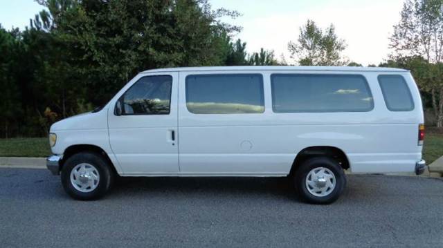 1993 ford e-350 xlt super 3dr club wagon extended passenger van white passenger