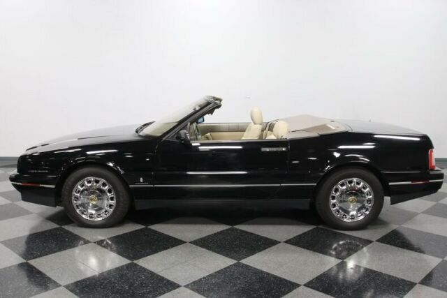 italian styling black paint tan leather interior caddy drop rag top northstar