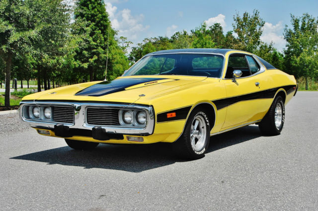 simply beautiful matching numbers 73 dodge charger 440 v-8 buckets console 57ks